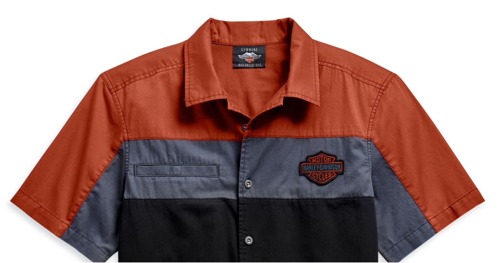 Harley-Davidson ® para Hombre Camisa Tejido Manga Corta copperblock Negro 99080-20VM 