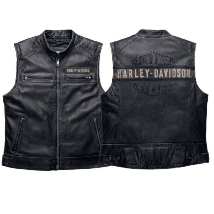 Chaleco cuero hombre HarleyDavidson® Men Passing Link Leather Vest
