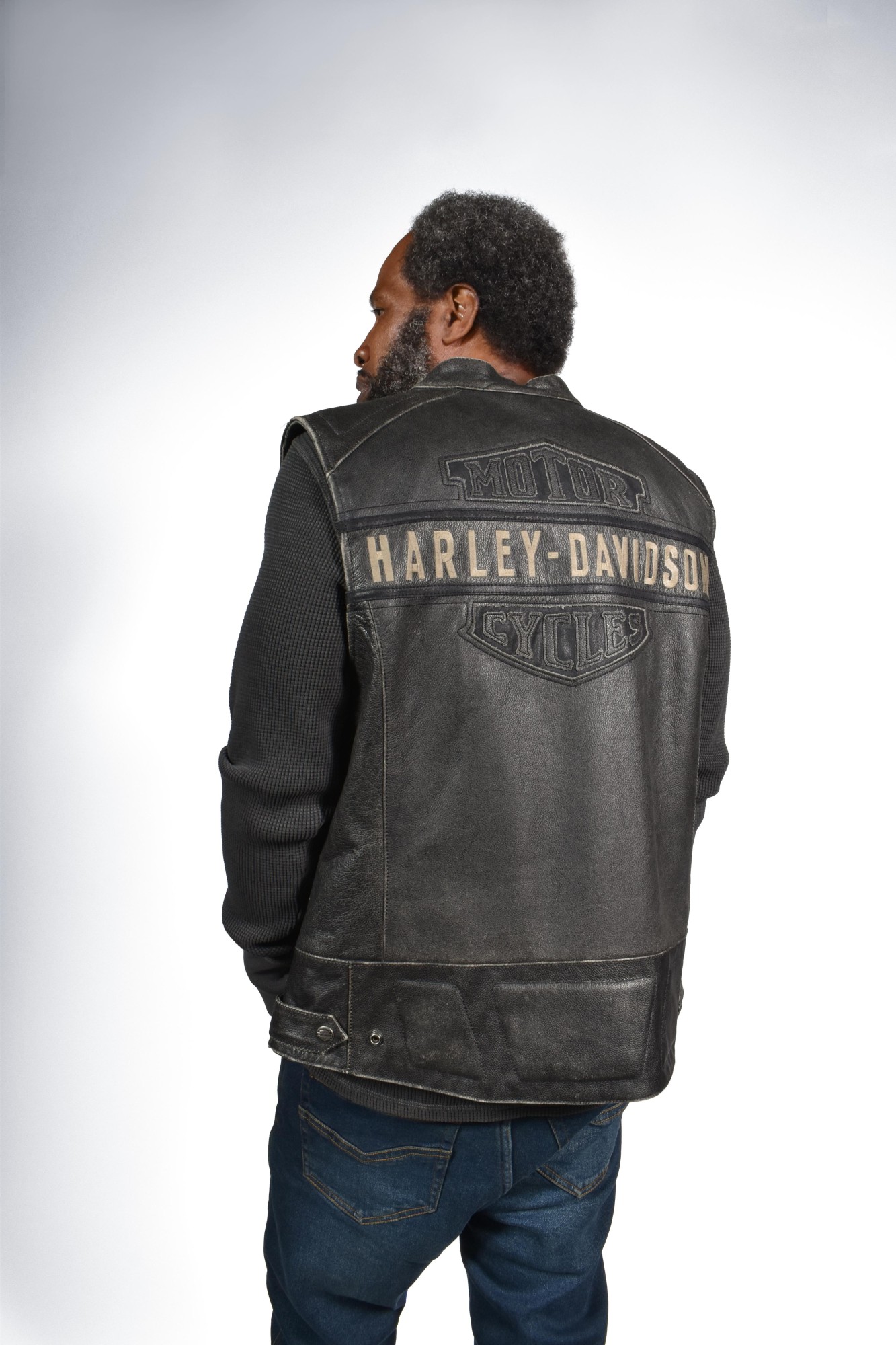 Chaleco cuero hombre Harley-Davidson® Men Passing Link Leather 98109-16VM