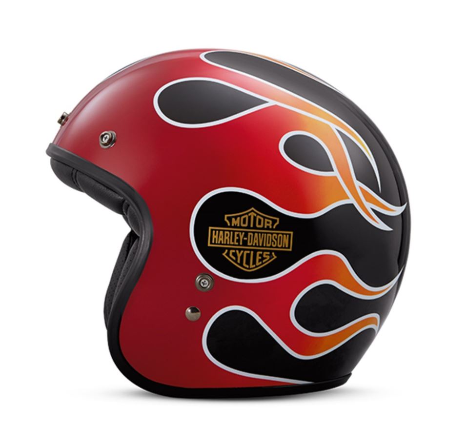 Humo aritmética recuperar Casco Harley-Davidson® Retro Flame B01 3/4 - Cantabria Harley Davidson