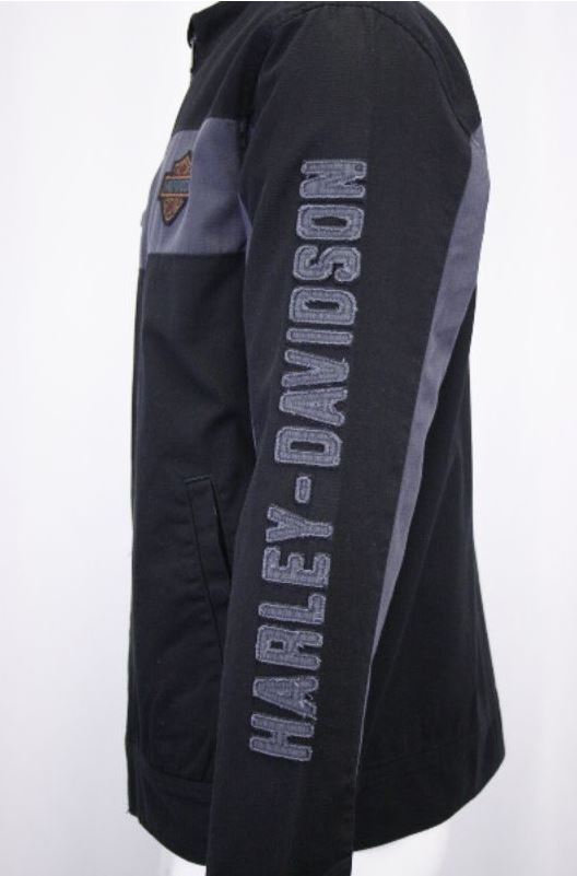HD chaqueta canvas colorblock negro/gris Harley Davidson tiempo libre caballero chaqueta 