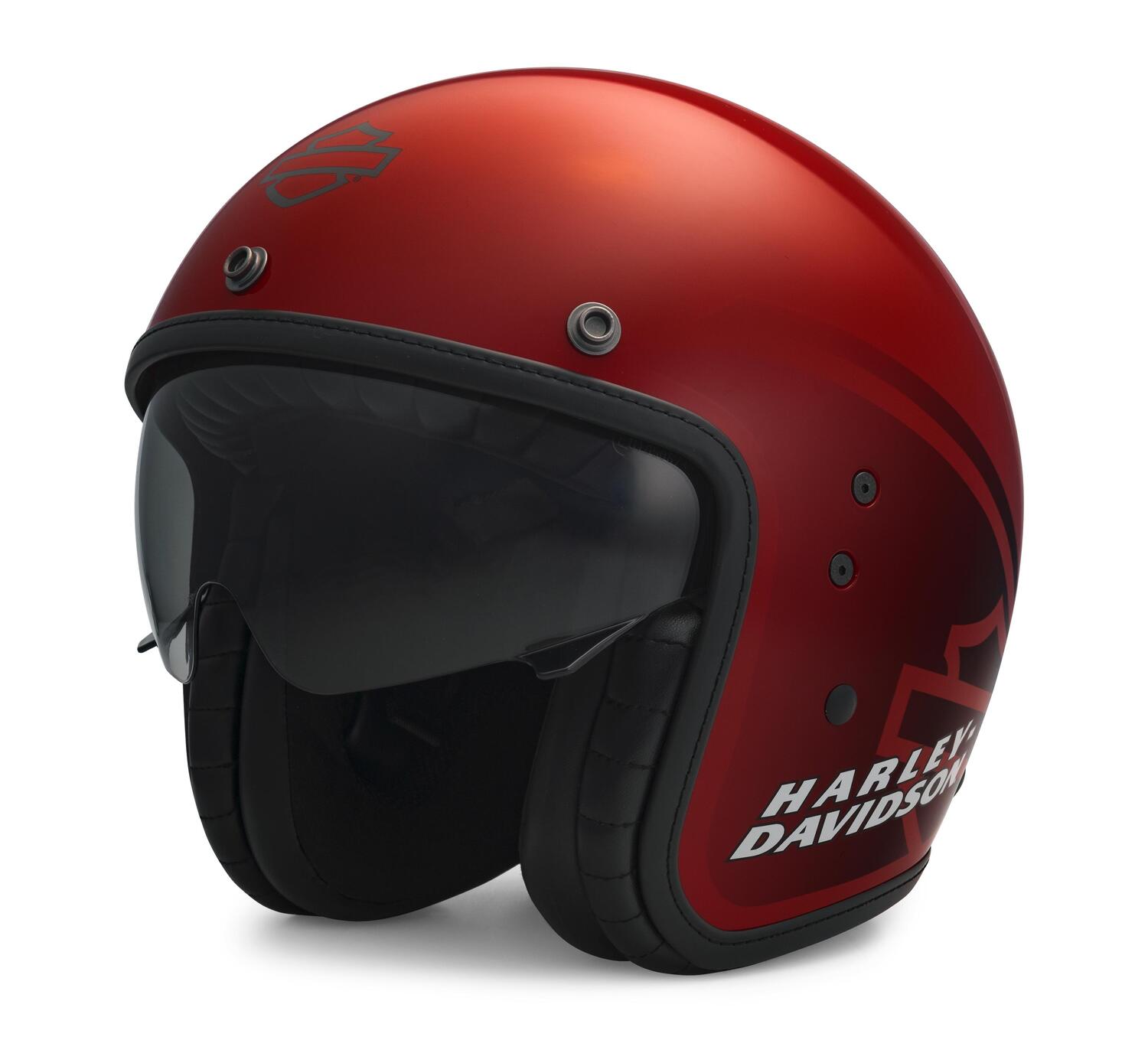 Viaje homosexual marxista Casco Harley-Davidson® Metropolitan Sun Shield X14 3/4 Helmet - Rojo Brillo  - CE 97203-22EX