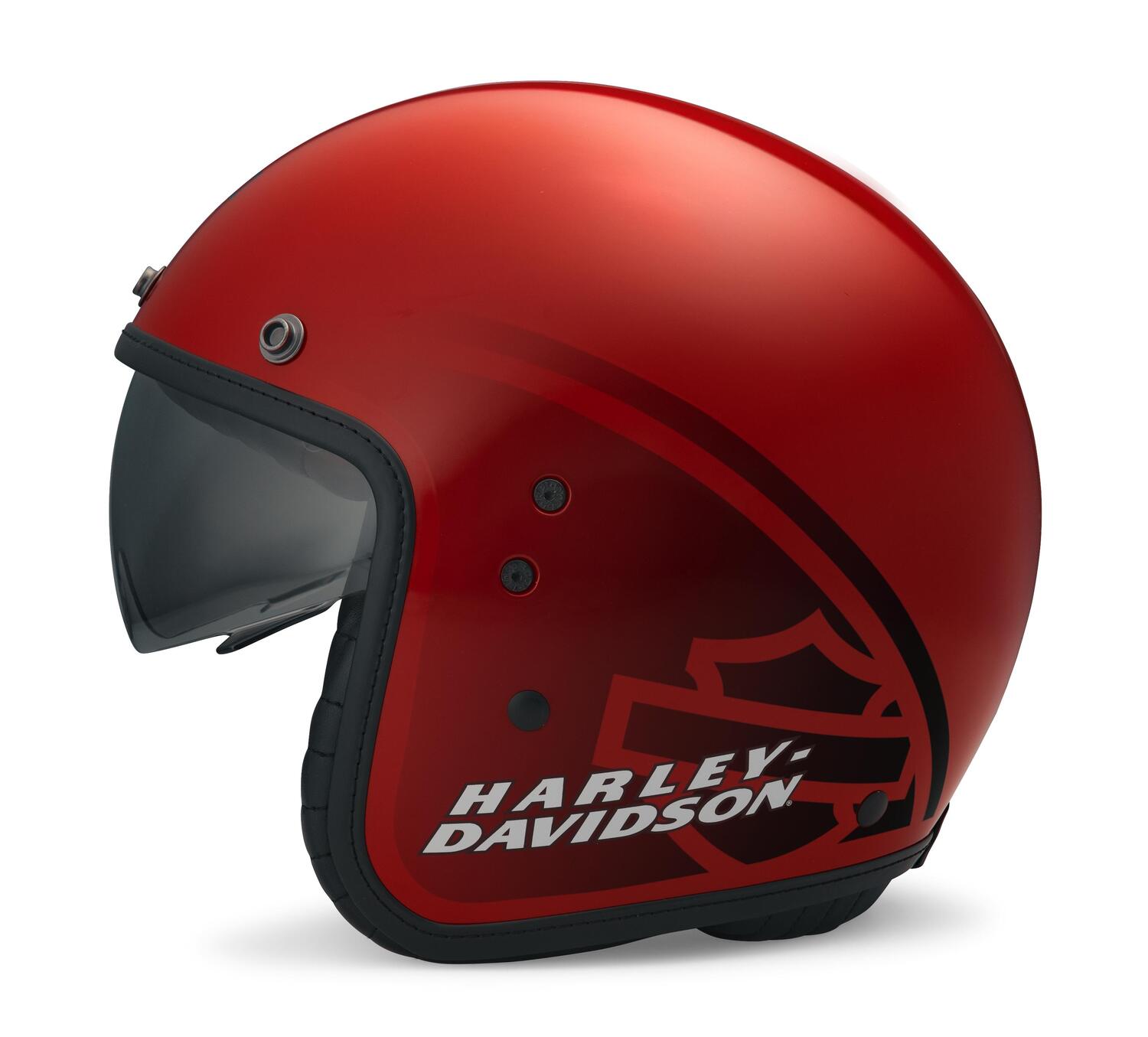 Casco Harley-Davidson® Metropolitan Sun Shield X14 3/4 Helmet - Rojo Brillo  - CE 97203-22EX