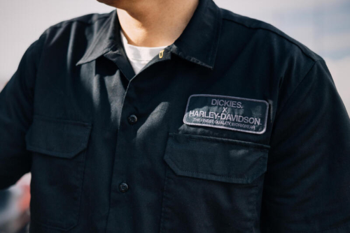 Camisa Hombre Dickies x Harley-Davidson® Men Dickies x H-D Eagle Short Sleeve Work Shirt - Antracita - Imagen 4