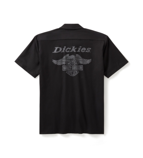Camisa Hombre Dickies x Harley-Davidson® Men Dickies x H-D Eagle Short Sleeve Work Shirt - Antracita - Imagen 2