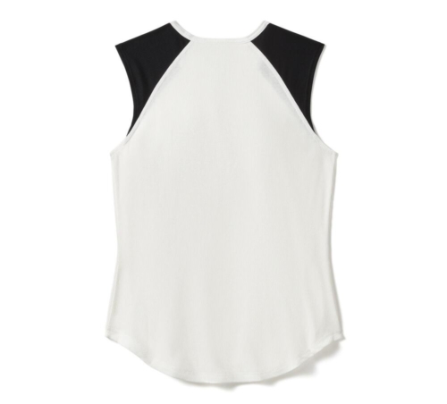Camiseta Mujer Harley-Davidson® Woman Chrome Evo Raglan Tank - Blanco - Imagen 2