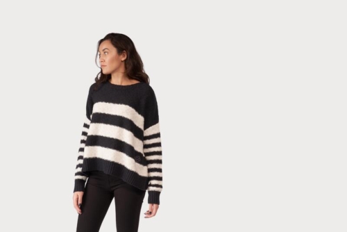 Jersey mujer Harley-Davidson® Woman Westcoast Striped Sweater - Black - Imagen 3