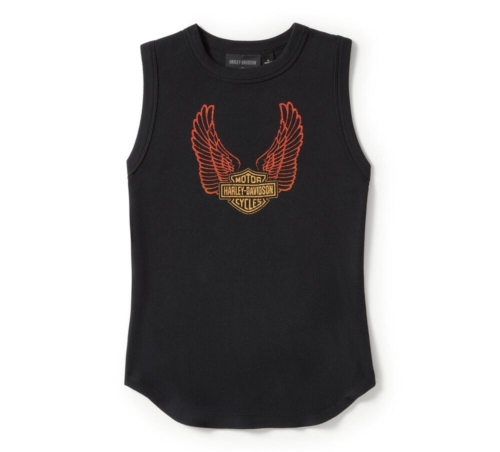 Camiseta Mujer Harley-Davidson® Woman Top Chrome Eagle Ribbed Tank - Negro