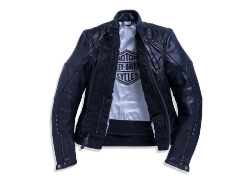 Chaqueta Cuero Mujer Harley-Davidson® Woman Queen II Asphalt Jacket - CE - Imagen 3