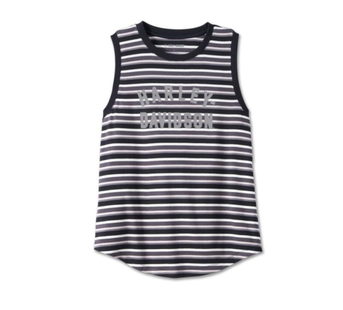 Camiseta Mujer Harley-Davidson® Woman Division Striped Tank - Negro