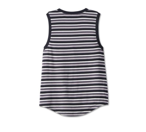 Camiseta Mujer Harley-Davidson® Woman Division Striped Tank - Negro - Imagen 2