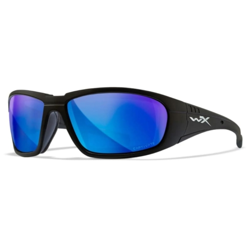 Gafas de Sol Hombre Wiley X® - WX Boss - Lente Captivate Polarizada Azul Espejo - Montura Negro Mate