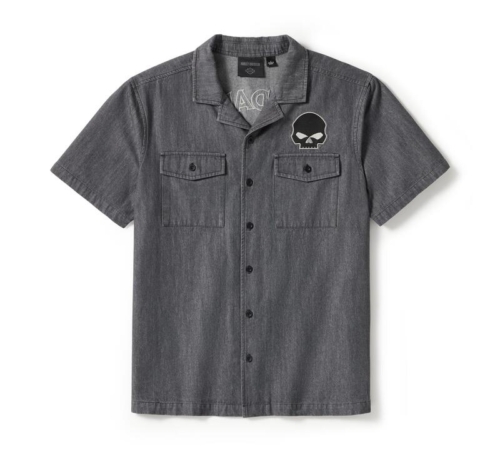 Camisa Hombre Harley-Davidson® Men Willie G Skull Denim Shirt