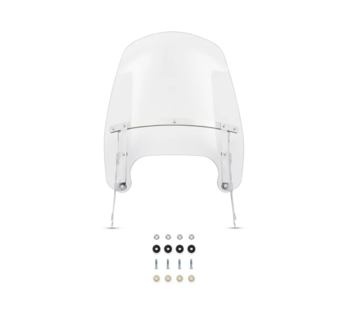 Parabrisas Wind Splitter Compacto Desmontable Harley-Davidson® Ahumado Claro 19" - Pulido - Fat Boy - Imagen 2