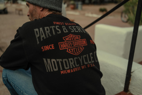 Camiseta Hombre Harley-Davidson® Men Parts & Service Long Sleeve Thermal - Negro - Imagen 3