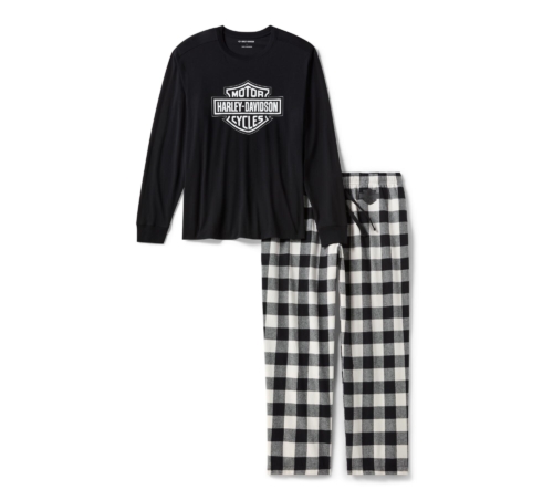 Pijama Manga Larga Hombre Harley-Davidson® Men Bar & Shield Buffalo Check Pajama Set