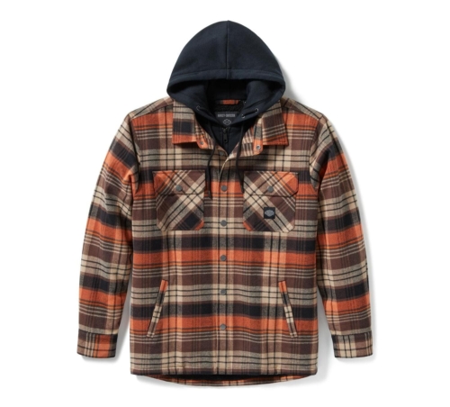 Chaqueta con Capucha y Forro Sherpa Hombre Harley-Davidson® Men Bar & Shield Hooded Shirt Jacket