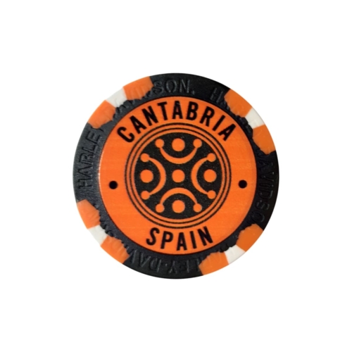 Custom Poker Chips Cantabria Harley-Davidson® - Negro / Naranja - Imagen 2
