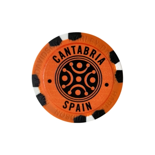 Custom Poker Chips Cantabria Harley-Davidson® - Naranja / Negro - Imagen 2