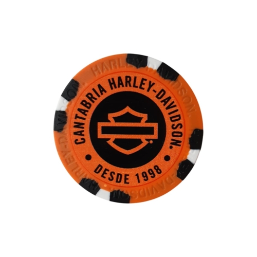 Custom Poker Chips Cantabria Harley-Davidson® - Naranja / Negro