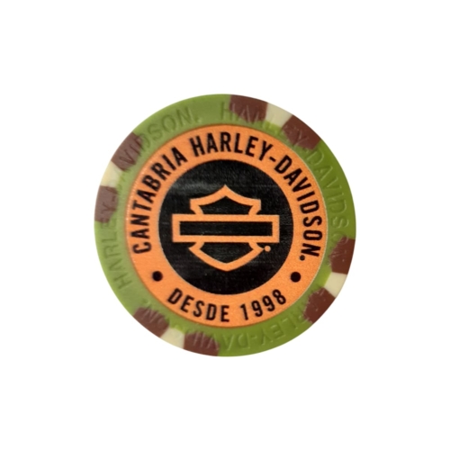 Custom Poker Chips Cantabria Harley-Davidson® - Verde / Marrón