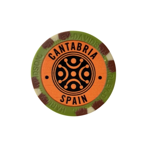 Custom Poker Chips Cantabria Harley-Davidson® - Verde / Marrón - Imagen 2