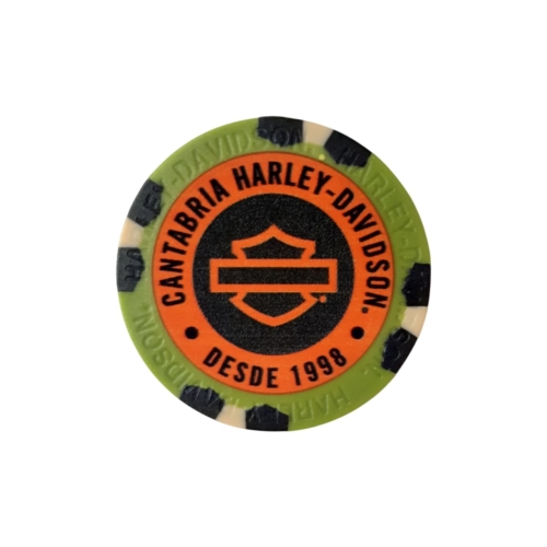 Custom Poker Chips Cantabria Harley-Davidson® - Verde / Negro
