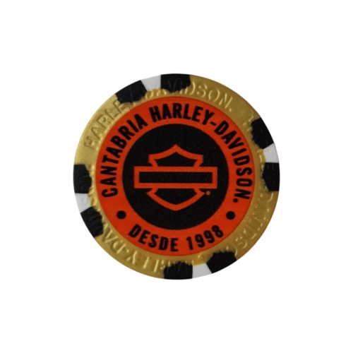 Custom Poker Chips Cantabria Harley-Davidson® - Dorado Metalizado
