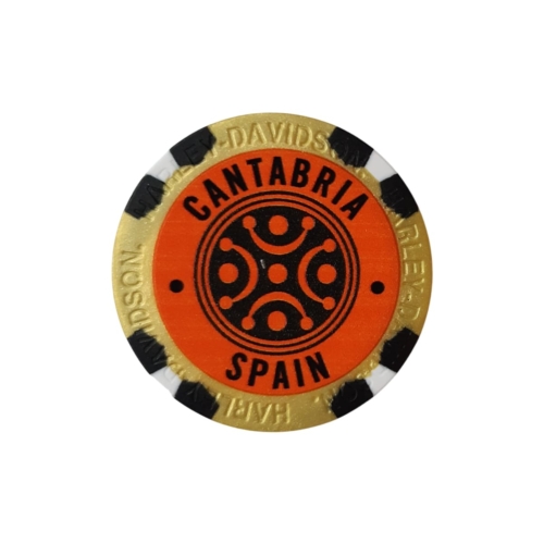 Custom Poker Chips Cantabria Harley-Davidson® - Dorado Metalizado - Imagen 2