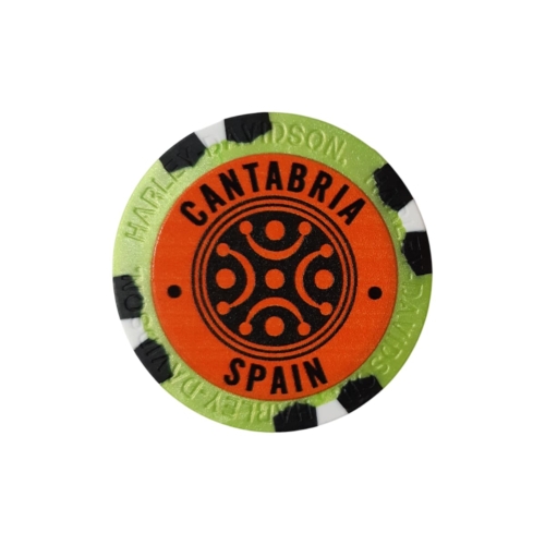Custom Poker Chips Cantabria Harley-Davidson® - Verde Metalizado - Imagen 2