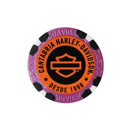 Custom Poker Chips Cantabria Harley-Davidson® - Violeta Metalizado