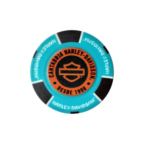 Custom Poker Chips Cantabria Harley-Davidson® - Azul Turquesa