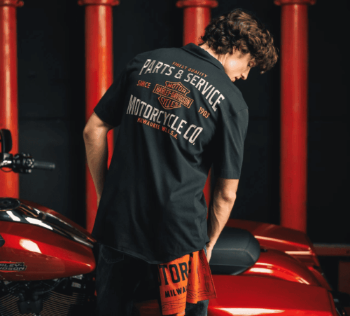 Camisa Hombre Harley-Davidson® Men Parts & Service Jersey Button-Up Shirt - Imagen 3
