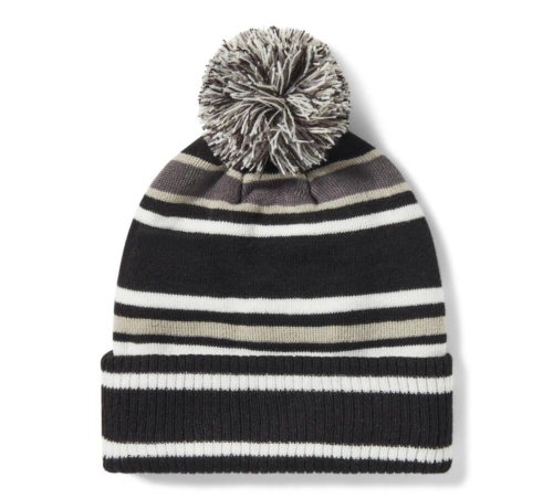 Gorro Harley-Davidson® Stripe Pom Beanie - Negro - Imagen 2