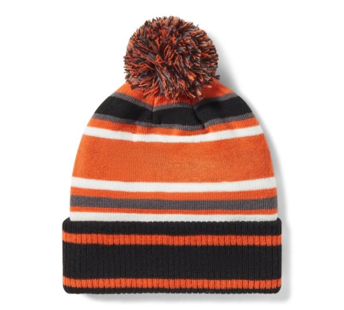 Gorro Harley-Davidson® Stripe Pom Beanie - Naranja - Imagen 2