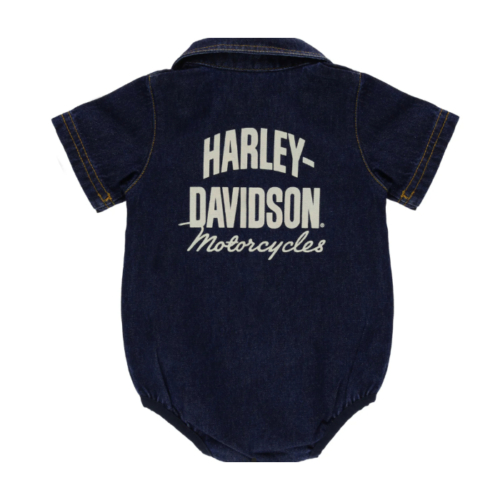 Body Bebé Denim Harley-Davidson® Girl's Denim Creeper - Imagen 2
